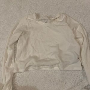 American Eagle Cropped Waffle Top!